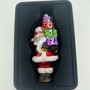 Radko Sparkle Bright Santa Claus 2012 Christmas Ornament Blown Glass X-Mas